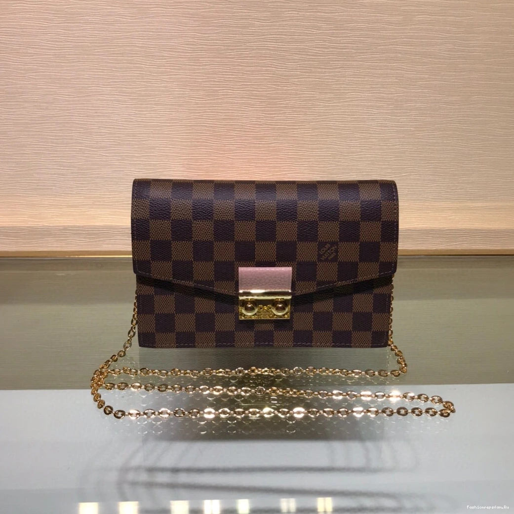 FS CHEAP LOUIS CROISETTE CHAIN WALLET VUITTON 0714